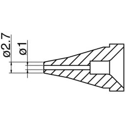 Hakko Soldering Iron Nozzle 1. 0 mm For FR-400, N60-02-14