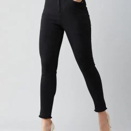 DOLCE CRUDO Black High Rise Jeans-image-56