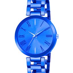 THE SHOPOHOLIC Women Round Dial & Stainless Steel Analogue Watch Merable Blue-image-10