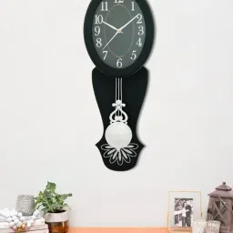 CHRONIKLE Elegant Vertical Grey Wood Wall Clock-39