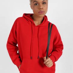 Campus Sutra Red Cotton Hoodie-picture-36