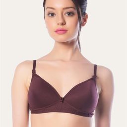 Lady Lyka Medium Coverage Lightly Padded Seamless Cotton T-Shirt Bra-43