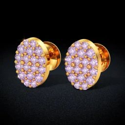 Joyalukkas 22k Gold Rounded Stud Earrings for Women-image-58