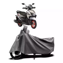 Auto Pearl Two Wheeler Cover with Bag for Yamaha Ray ZR BS6, Silver-image-82