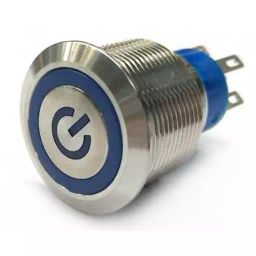 RS PRO Illuminated Push Button Switch Momentary 22.2 mm Cutout SPDT Blue LED 250 V AC, 1759231-image-46
