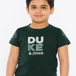 YK Boys Typography Printed Round Neck T-shirt-image-91
