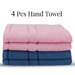 Sassoon Melrose Cotton Hand Towel Set Of 4 - Teal & Pink-image-20