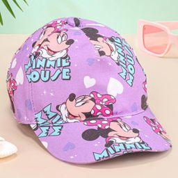 Babyhug Disney Summer Cap With Minnie Mouse Graphics - Purple-image-16