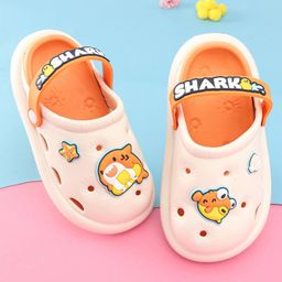 Oh! Pair Clogs Slip Ons with Fish Applique - Orange-26