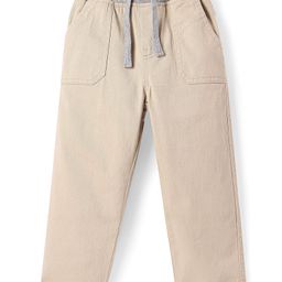 Babyoye Twill Woven Full Length Trousers with With Stretch - Beige-image-97