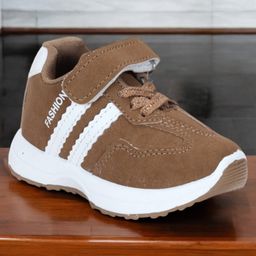 Lil Lollipop Striped Velcro Closure Shoes - Brown-picture-8
