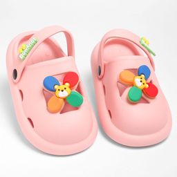 KIDLINGSS Spinning Flower Applique Detailed Perforated Clogs - Light Pink-image-11