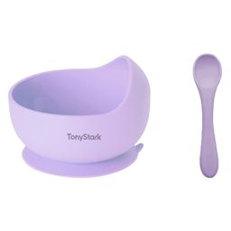Tony Stark Silicone Bowl & Spoon for Baby Feeding, Good Suction Design for Toddler & Baby Bowl and Spoon Set, Non-Slip, BPA-Free Baby Product (Lavender)-image-7