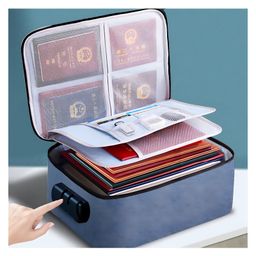 COZY VIBES Multi-layer Document Storage Bag Family Large Capacity Multi-function Storage Box Credit Card Driver's License Important Documents- PACK OF 1- COLOR MAY VARY image 2