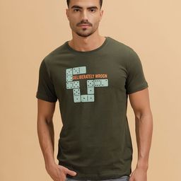 WROGN Typography Printed Round Neck Cotton Relaxed Fit T-shirt-image-15