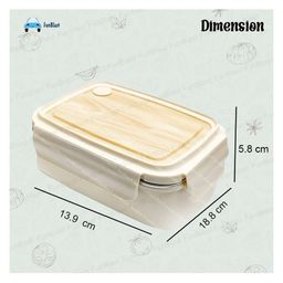 FunBlast Insulated Single Layer Lunch Box with Fork - Brown image 3