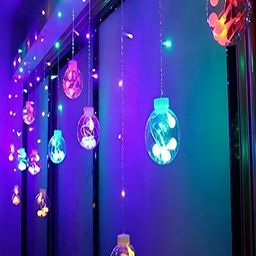KAVYARA Blue & Pink Ball Shape String Lights-15