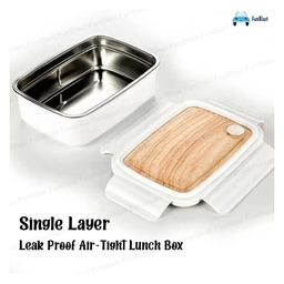 FunBlast Insulated Single Layer Lunch Box with Fork - Brown image 4