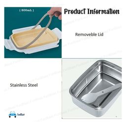 FunBlast Insulated Single Layer Lunch Box with Fork - Brown image 5