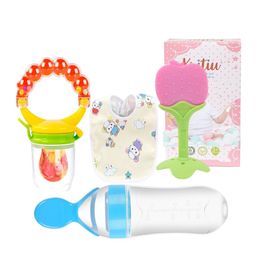 Kritiu 4-Pcs Pink & Green Textured Teether Combo Set-31