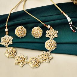 Fida White Jewellery Set-32
