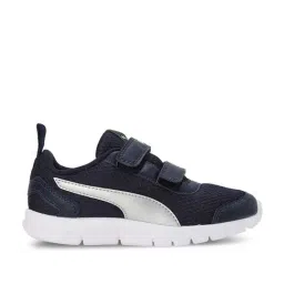 Puma Kids Racer V2 Peacoat Navy & Silver Casual Sneakers-image-60