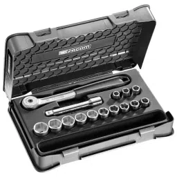 FACOM 12.7 mm (1/2 Inch) Socket Mbox Original Round Head Ratchet, S.151-1P6 (Set of 15)-4