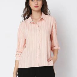 Vero Moda Beige Striped Shirt-image-68