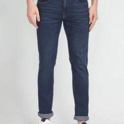U.S. Polo Assn. Denim Co. Dark Blue Cotton Slim Tapered Fit Jeans-image-96