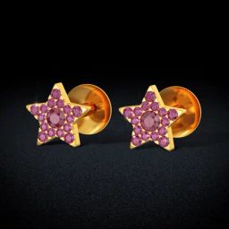 Joyalukkas 22k Gold Stellar Stud Earrings for Women-image-15