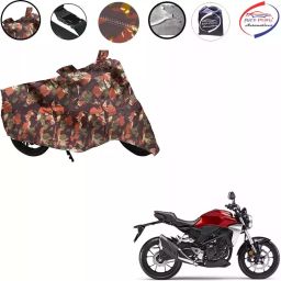 Auto Pearl Polyester Waterproof Two Wheeler Cover for Honda CB300R,(Jungle Print)-image-96