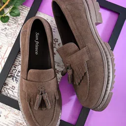 San Frissco Men Textured Regular Slip-On Sneakers-picture-7