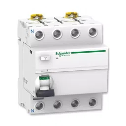 SCHNEIDER ELECTRIC RCBO, RCD, GFCI, AFDD Circuit Breakers EARTH LEAKAGE PROTECTOR, 4P, 63A, 415VAC, A9R41463-27