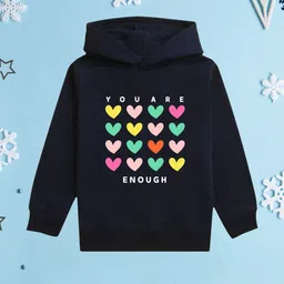 NUSYL Girls Printed Hooded Sweatshirt-picture-7
