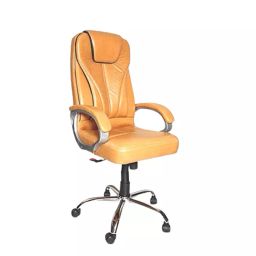 CELLBELL® Franco C51 Creame Leatherette High Back Revolving Chair with Pure Soft Cushioned Arm Rest & Height Adjustable High Back Boss Office Chair-picture-40