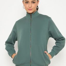 Madame Women Mock Collar Long Sleeves Sweatshirt-picture-7