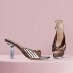 Moda-X Women's Rose Gold Casual Stilettos-image-15