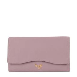 Baggit Purple Solid Tri-Fold Wallet for Women-79