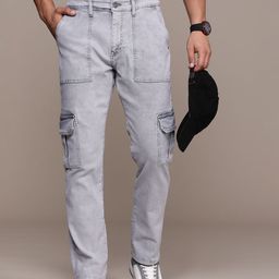 WROGN Men Cargo Fit Stretchable Jeans-image-84