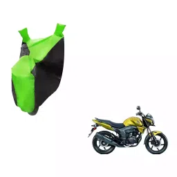 Auto Pearl Waterproof Two Wheeler Cover For Honda Unicorn Dazzler (Green & Black)-image-60