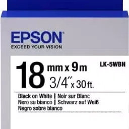 Epson 18 mm Black on White Tape Cartridge - LK-5WBN-picture-12