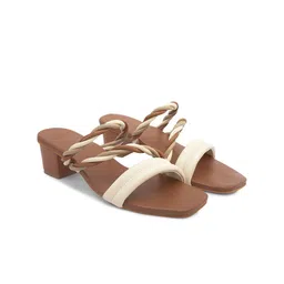 ALL TABS OPEN PU Block Mules with Bows image 1