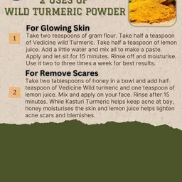 VEDICINE Set Of 5 Rose Petal Lemon Wild Turmeric Multani Mitti Sandalwood Pack-50g Each image 5