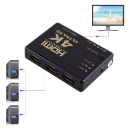 LOTA High-Speed 3x1 HDMI Switch Black 3 Input & 1 Output Ports with Remote, MST-834-LT image 2