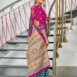 LeeliPeeri Designer Ethnic Motifs Block Print Saree image 2