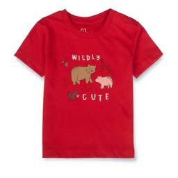 GJ baby Kids Red Printed T-Shirt-image-42