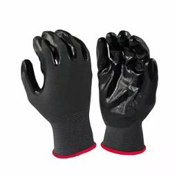 Robustt Polyester and Nylon Cut Resistant Gloves Black Color, Standard Size, ‎FRONT-COATED-GLOVES (Pack of 20 Pair)-image-22