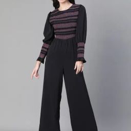 Oxolloxo Black Embroidery Jumpsuit-image-68