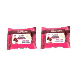 CRIBE Set Of 4 Tulip & Jasmine Wet Cleansing Wipes With Vitamin C - 25 Wipes Each image 2