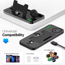 UNIGEN Unidock 3 in 1  USB Type C Foldable 18 W Black Charging Station, UD100_AD image 4